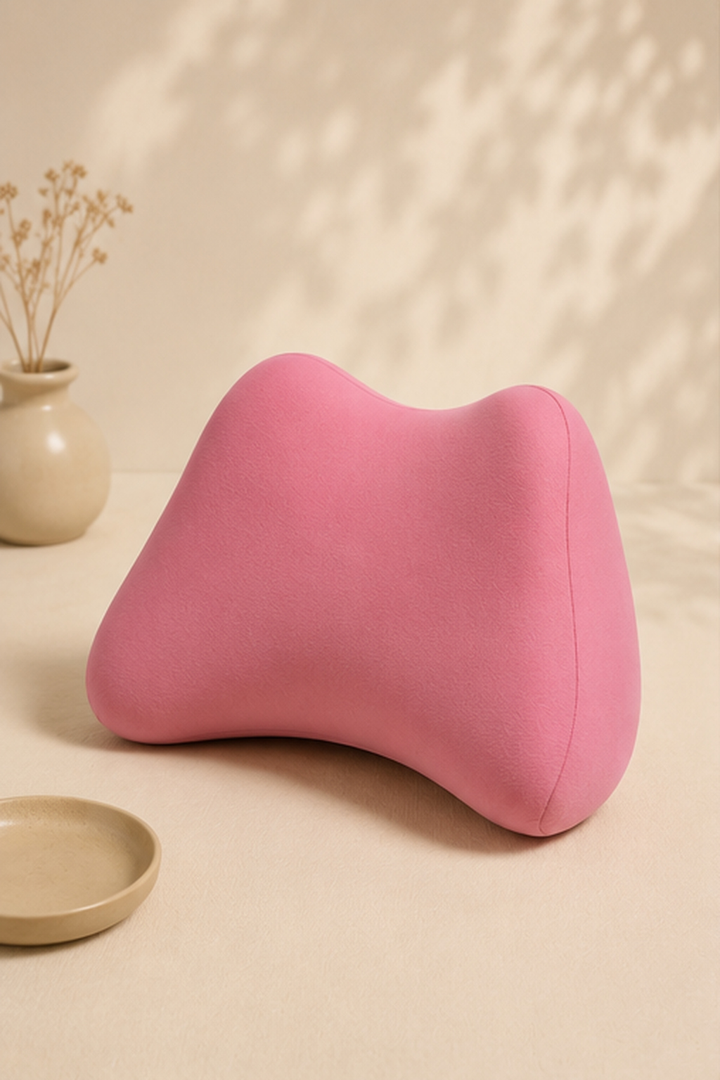 CHOSAE Sleep Lumbar Cushion - pink, studio view